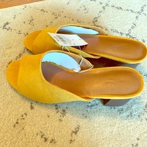 Mustard colored mules